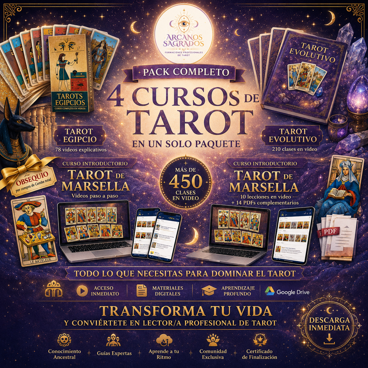 ✨ EL PACK DEFINITIVO PARA FORMARTE EN TAROT ✨